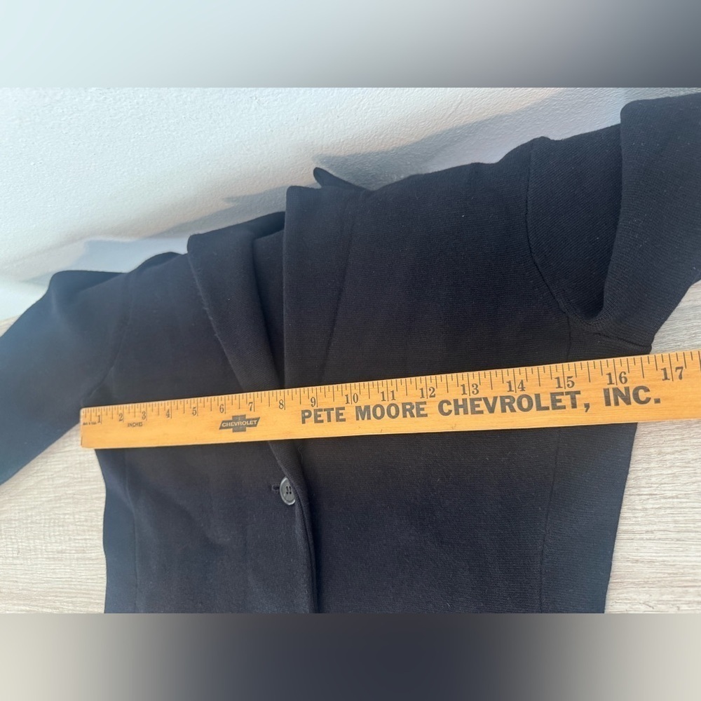 J. Crew Waisted Stretch Sweater Blazer Black Classic Chic Office Comfy Size XS - Picture 7 of 10